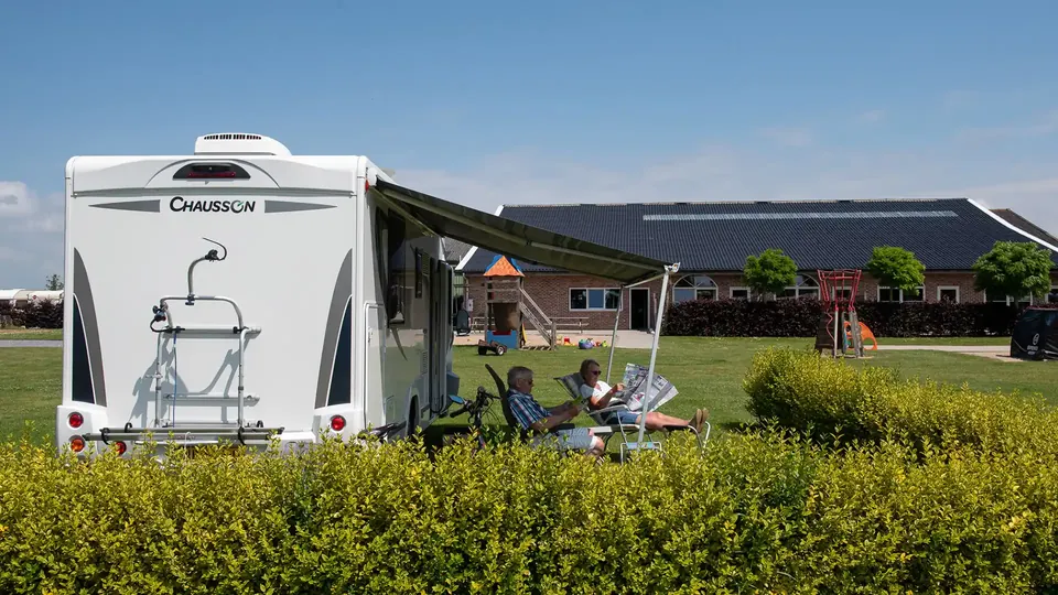 Motorhome at minicamping Het Platte Putje in Groede