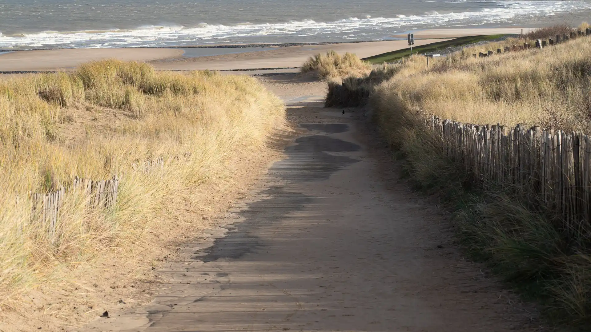 Path through the dunes to the Panoramaroute coastal trail
